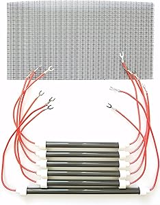 SET OF 6 OEM BULBS/HEATING ELEMENTS + Filter for EdenPURE XL 1000 & GEN3 1000 Heaters and more