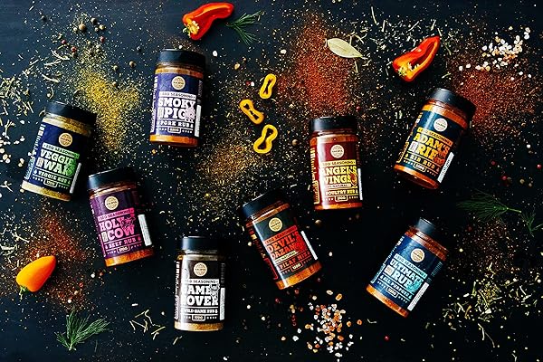VEGGIE WAR BBQ VEGGIE RUB – 100% NATURAL VEGETABLE SEASONING – AMAZING BLEND OF SPICES FOR PERFECT VEGETABLE DISHES – LARGE JAR (170G)