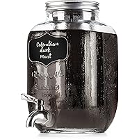 BTaT- Cold Brew Coffee Maker, 1 Gallon Mason Jars Drink Dispenser, 4 Quart Iced Coffee Maker, Iced Tea Maker, Beverage…