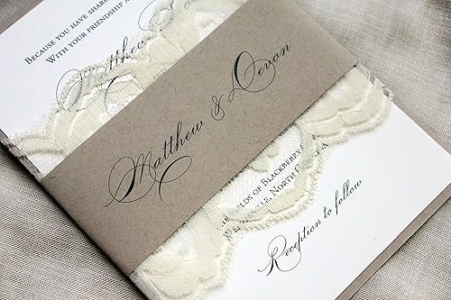 Amazon Com Elegant Wedding Invitations Country Lace Wedding