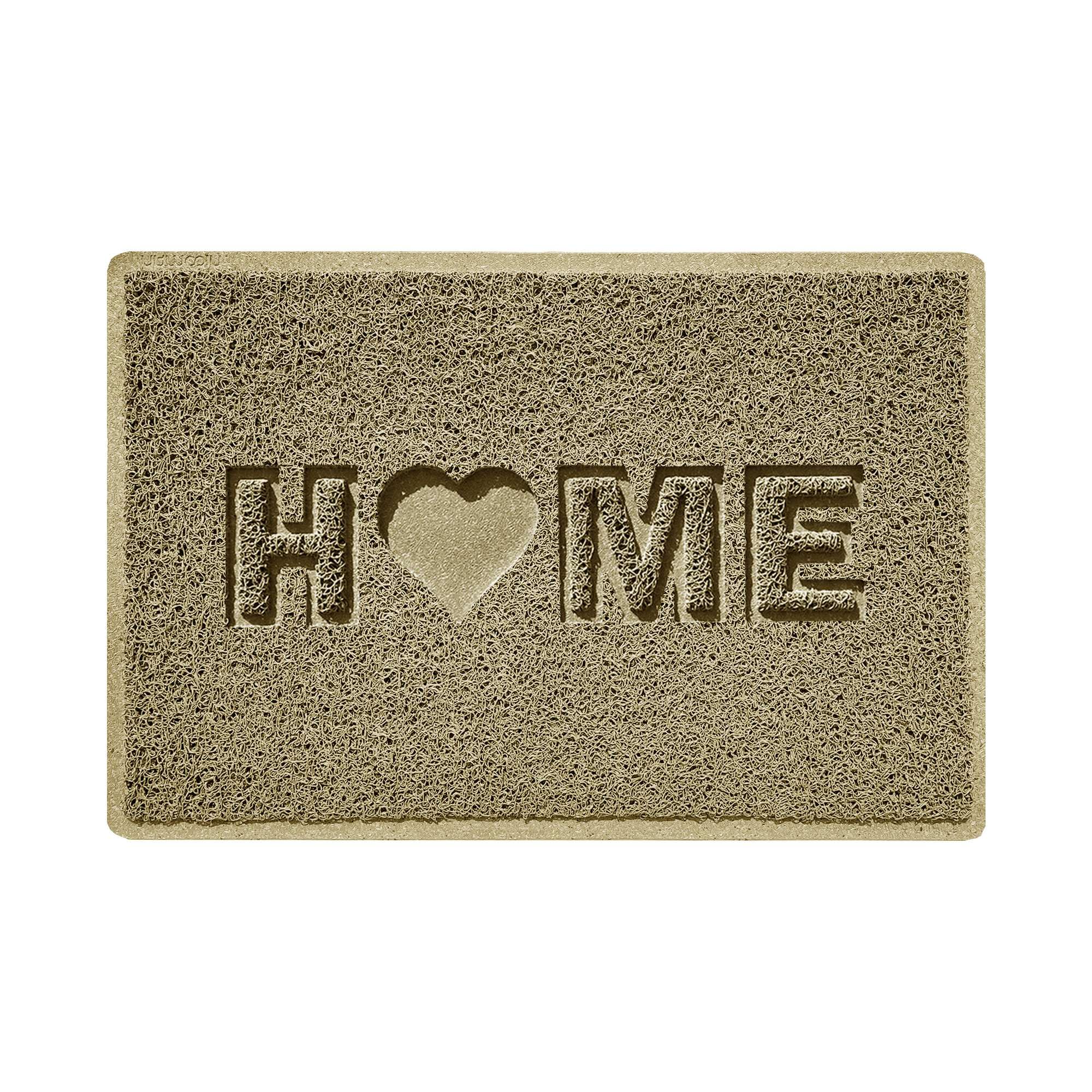Nicoman LOVE at HOME Doormat 60x40cm - Honesty Beige｜Heavy Duty Non-Slip｜Indoor/Outdoor｜Entrance Barrier Dirt-Trapper Floor Mat｜Home Patio Garden Conservatory Door Mat｜Home Heart
