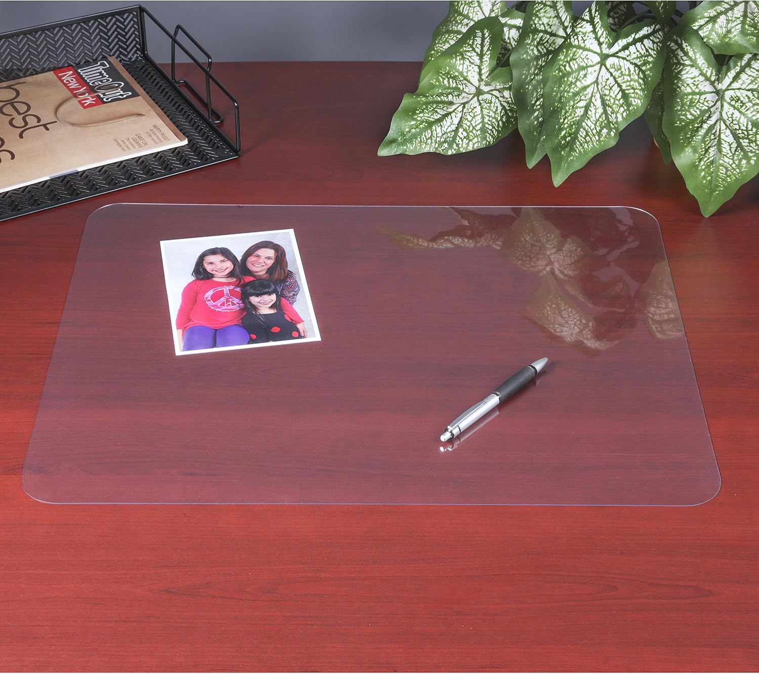 Artistic Clear Antimicrobial Desk Pad Organizer, 20" x 36" | Non-Skid Desk Pad Protects from Nicks, Scratches and Spills (60-6-0M) : Office Desk Pads And Blotters : Office Products