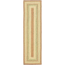 SAFAVIEH Braided Collection 2'3" x 12' Rust / Multi