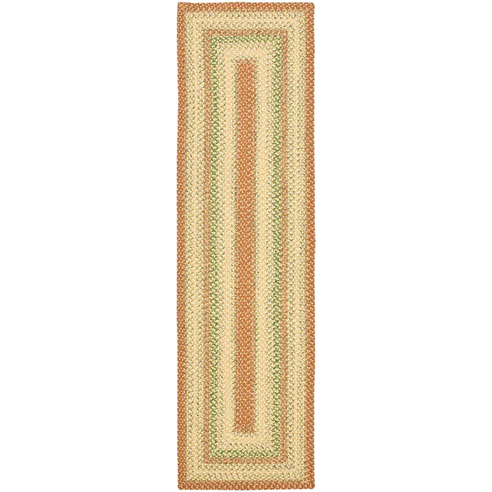 SAFAVIEH Braided Collection 2'3" x 12' Rust / Multi