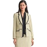 Kasper Women's Faux Double-Breasted Framed Tweed Blazer