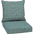 Arden Outdoor Deep Seat Set, 24 x 24, Rain-Proof, Fade Resistant, Deep Seat Bottom and Back Cushion 24 x 24, Alana Tile