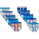 Hanes Boys' Brief Underwear, Cotton Underwear for Boys, No Ride-Up Briefs, 6 and 10 Packs