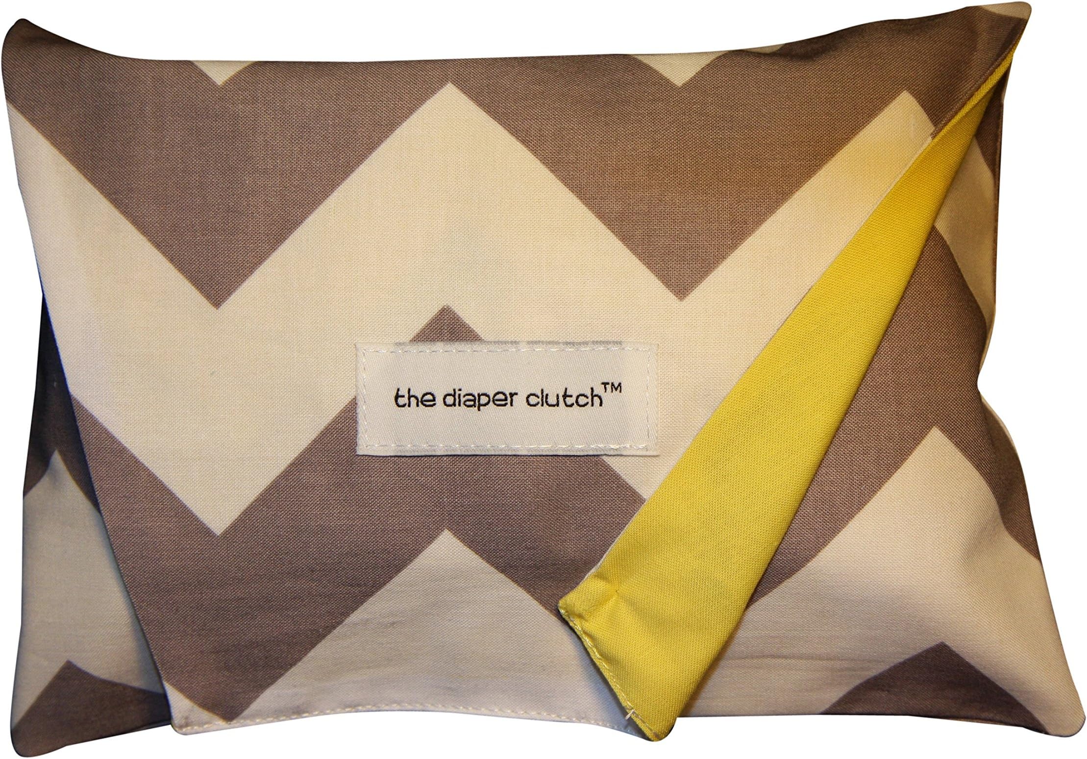 The Diaper Clutch Diaper and Wipe Case - Gray Chevron