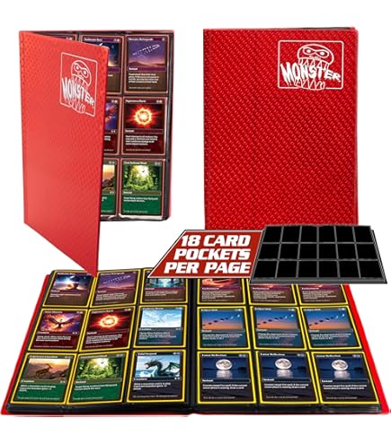 Amazon.com: 9 Pocket Trading Card Binder- Holofoil Pink Album w