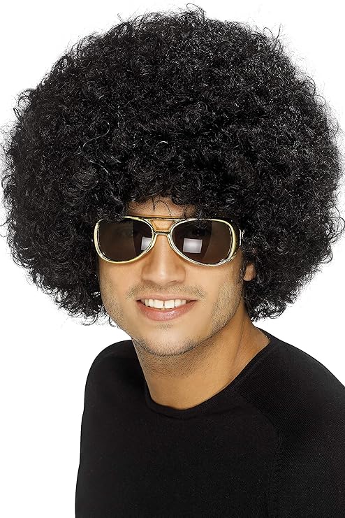 Smiffys, Unisex 70er Jahre Funky Afro Perücke, One Size, Schwarz, 42017