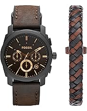 Fossil Herren-Uhren FS5251SET, Schwarz