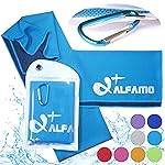 Alfamo Cooling Towel for Sports, Workout, Fitness, Gym, Yoga, Pilates, Travel, Camping & More