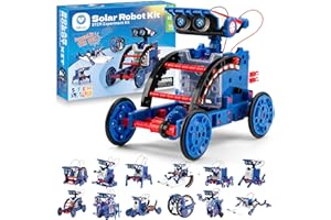 Sillbird Solar Robot Building Kit STEM Gift for Boys Aged 8-12, 12-in-1 DIY Science Educational Robotic Toys for Kids Teens Birthday, Powered by The Sun with 190 Pieces