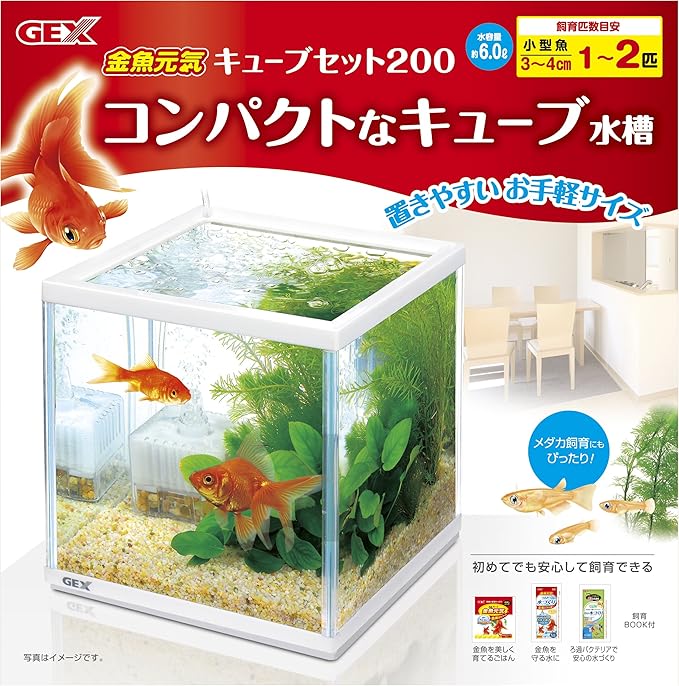 Amazon ジェックス 金魚元気 キューブセット0 ジェックス 飼育セット 通販