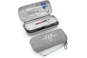 MOSLA Stethoscope Case fits 3M Littmann Classic III/Lightweight II S.E. Cardiology IV & Cardiology IV Stethoscope, Gift for Nurse, Carrying Storage Bag with Partition (Nylon Gray)