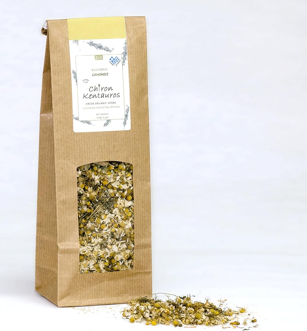 Chiron Kentavros Organic Greek Chamomile - 50g GMO/Caffeine Free