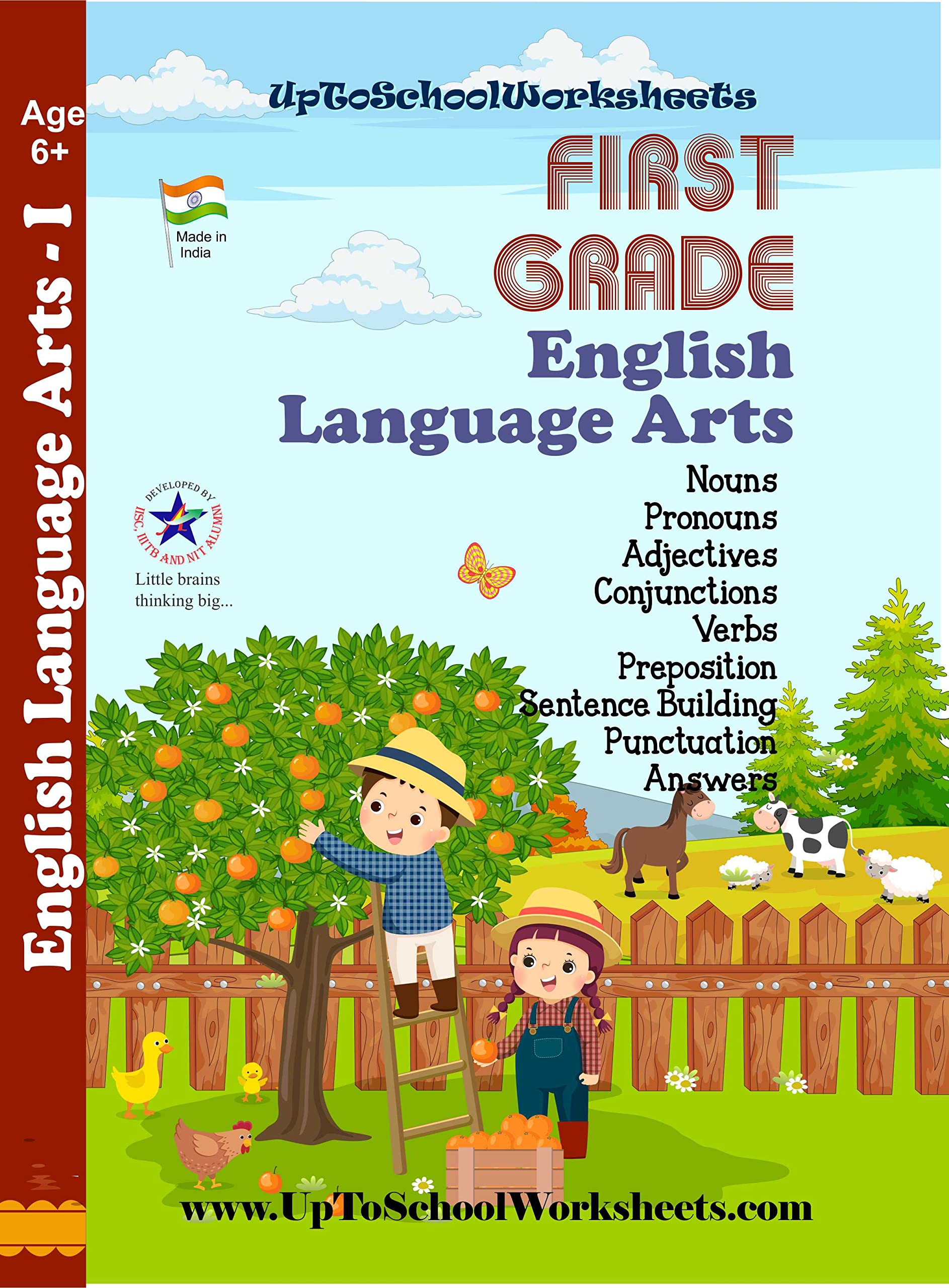 grade 1 english grammar worksheets uptoschoolworksheets amazon in books
