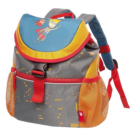 sigikid, Jungen, Rucksack groß, Pille Power Motiv, Grau, 24998