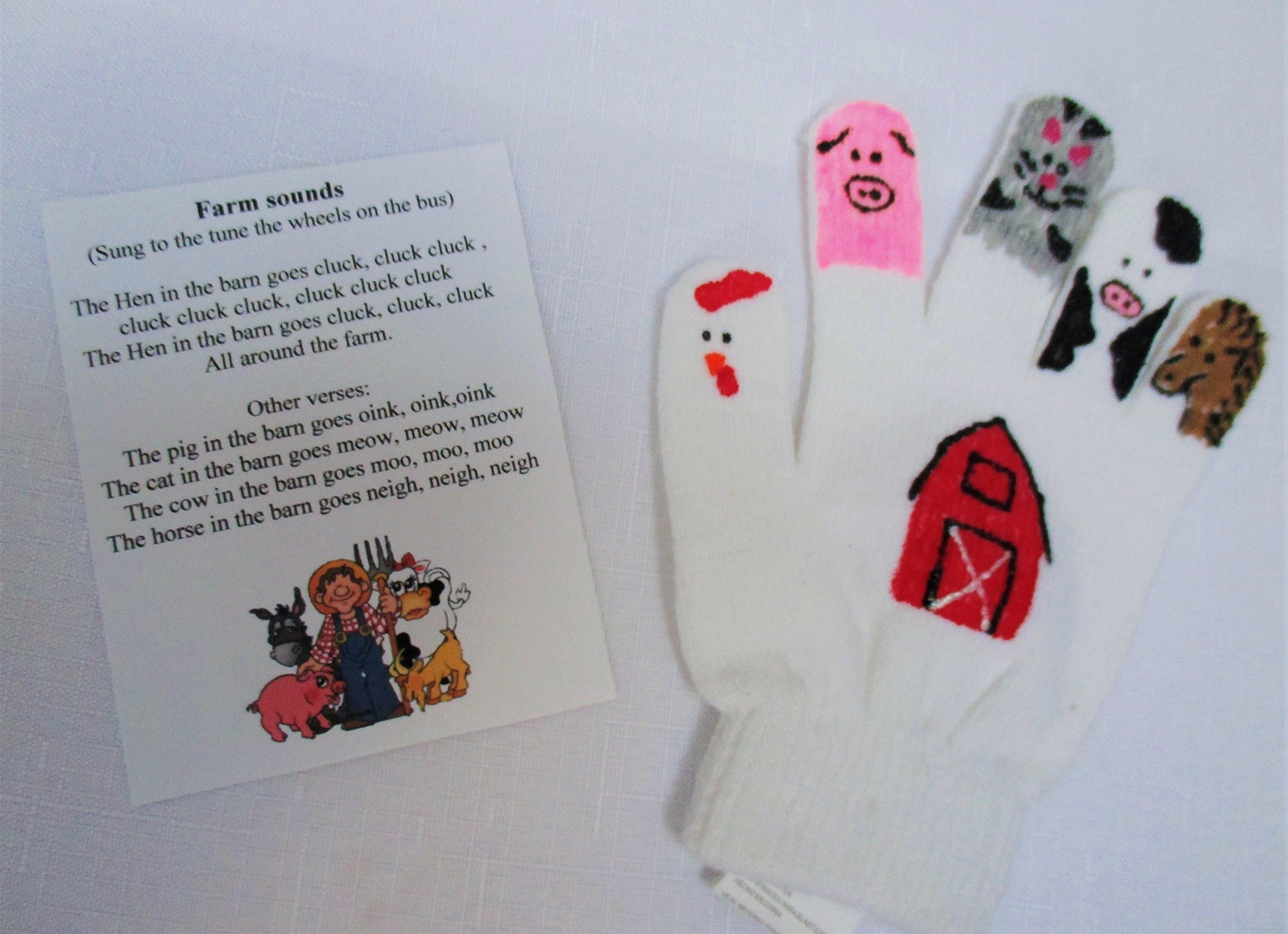 Farm hand puppet old McDonald farm party favor