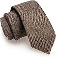 JEMYGINS 2.4" Cotton Necktie Solid Mens Cashmere Wool Skinny Tie