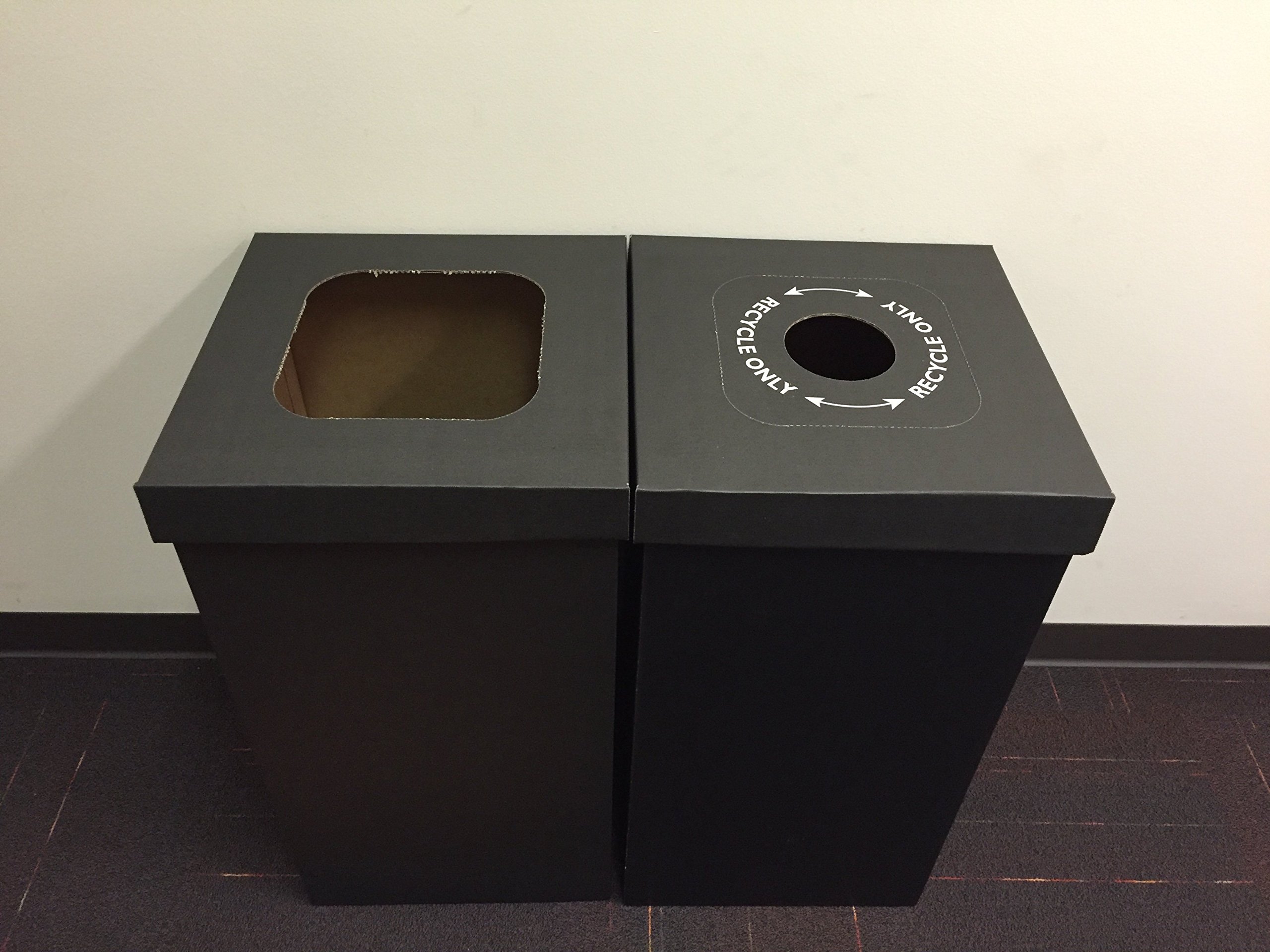 One Earth Disposable and Reusable Corrugated Cardboard Trash and