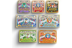 Fishwife Starter 7-Pack (Variety of Tinned Seafood including Smoked Salmon, Rainbow Trout, Sardines, Tuna & More!) | Gluten Free, High Protein, Omega-3s | Hand-Packed