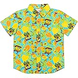 Nickelodeon Spongebob Squarepants Boys Hawaiian Short Sleeve Button Down Shirt