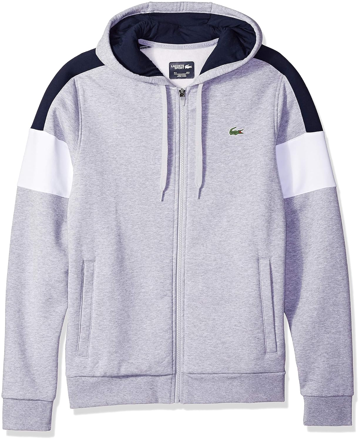 Lacoste Men's Mixed Media Colorblock Hooded Sweatshirt: Amazon.in ...