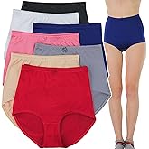 ToBeInStyle Women's Pack of 6 High-Waisted Girdle Brief Tummy Support Everyday Panties