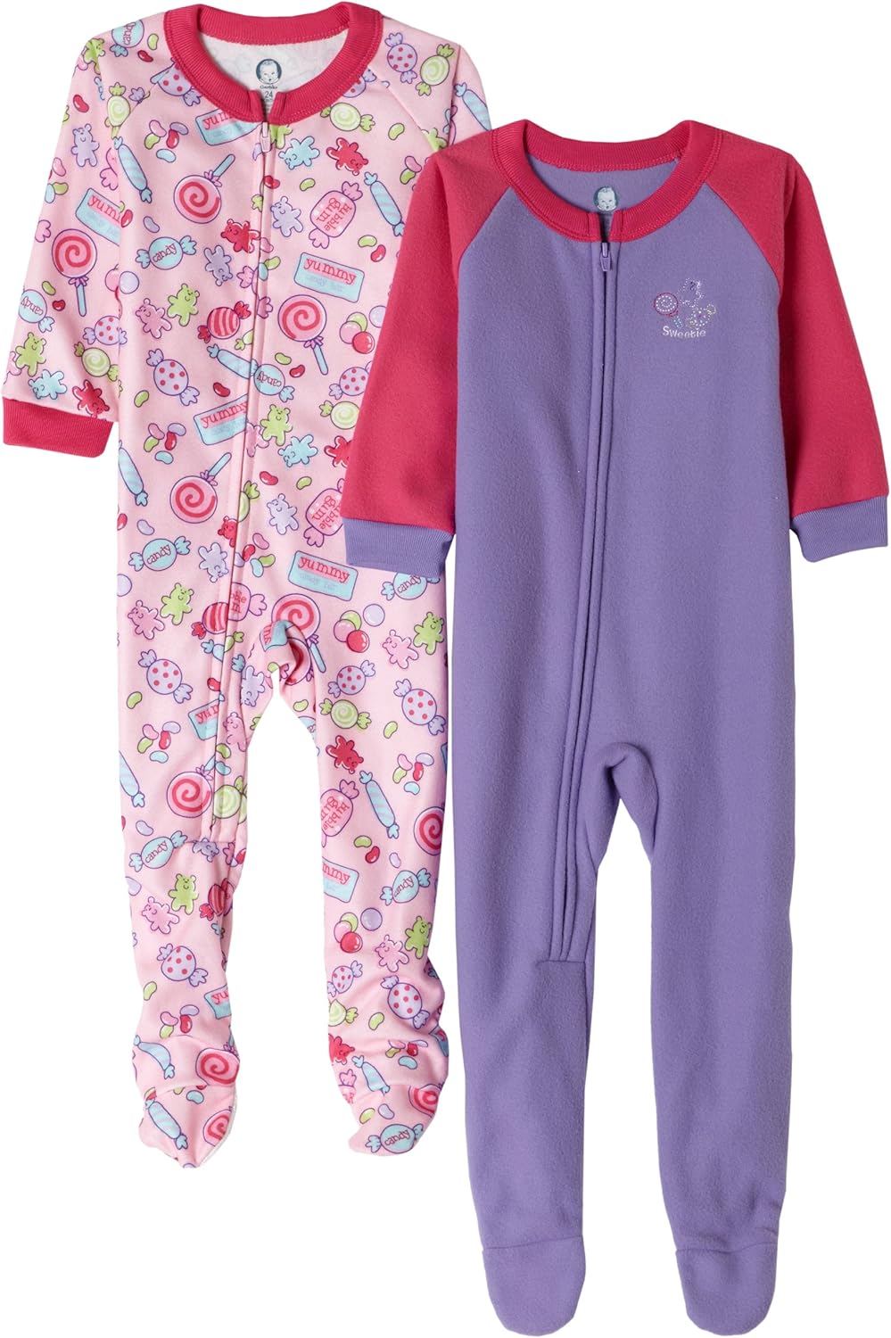 Gerber Candy Blanket Sleepers Two Pack, Mid Violet, 24