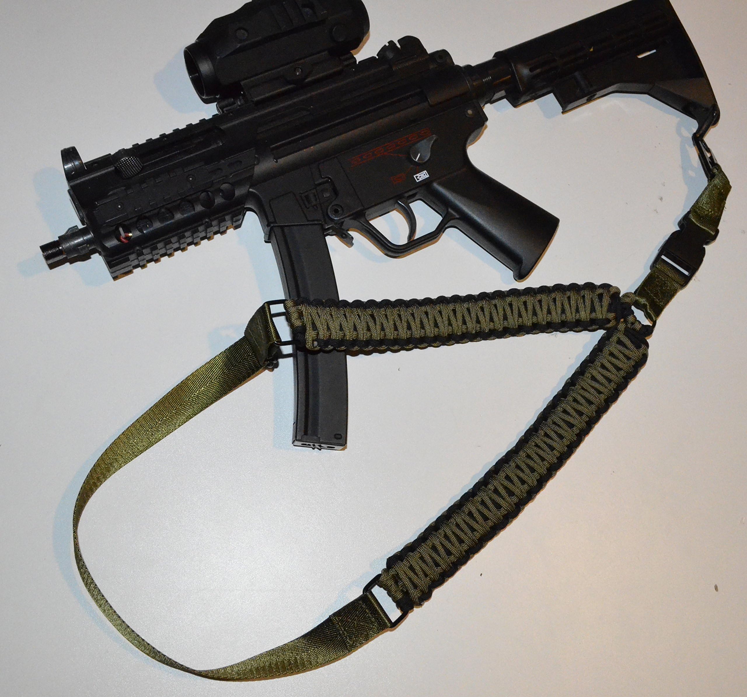 Acid Tactical® 550 Parachute Cord ParaCord Sling 29" Quick Detach - Olive Green / Black