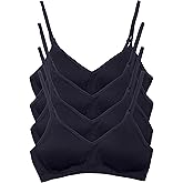 Kalon Women’s 4 Pack Demi Padded Bralette Wireless Comfortable Bra