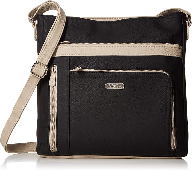 Multisac Women's Summerville Crossbody Bag, Black/Mushroom Handbags