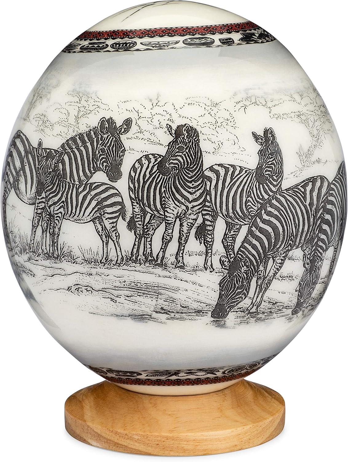 Amazon Com Premium Decorated Ostrich Egg With Wooden Display
