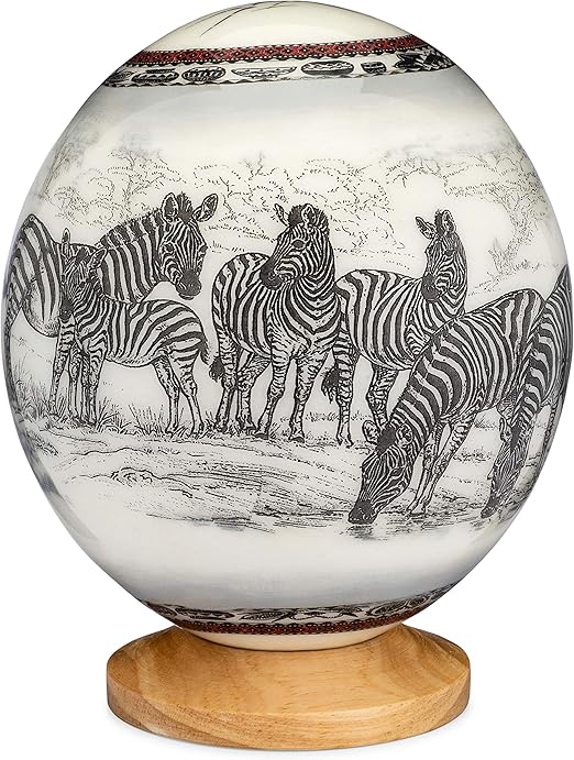 Amazon Com Premium Decorated Ostrich Egg With Wooden Display