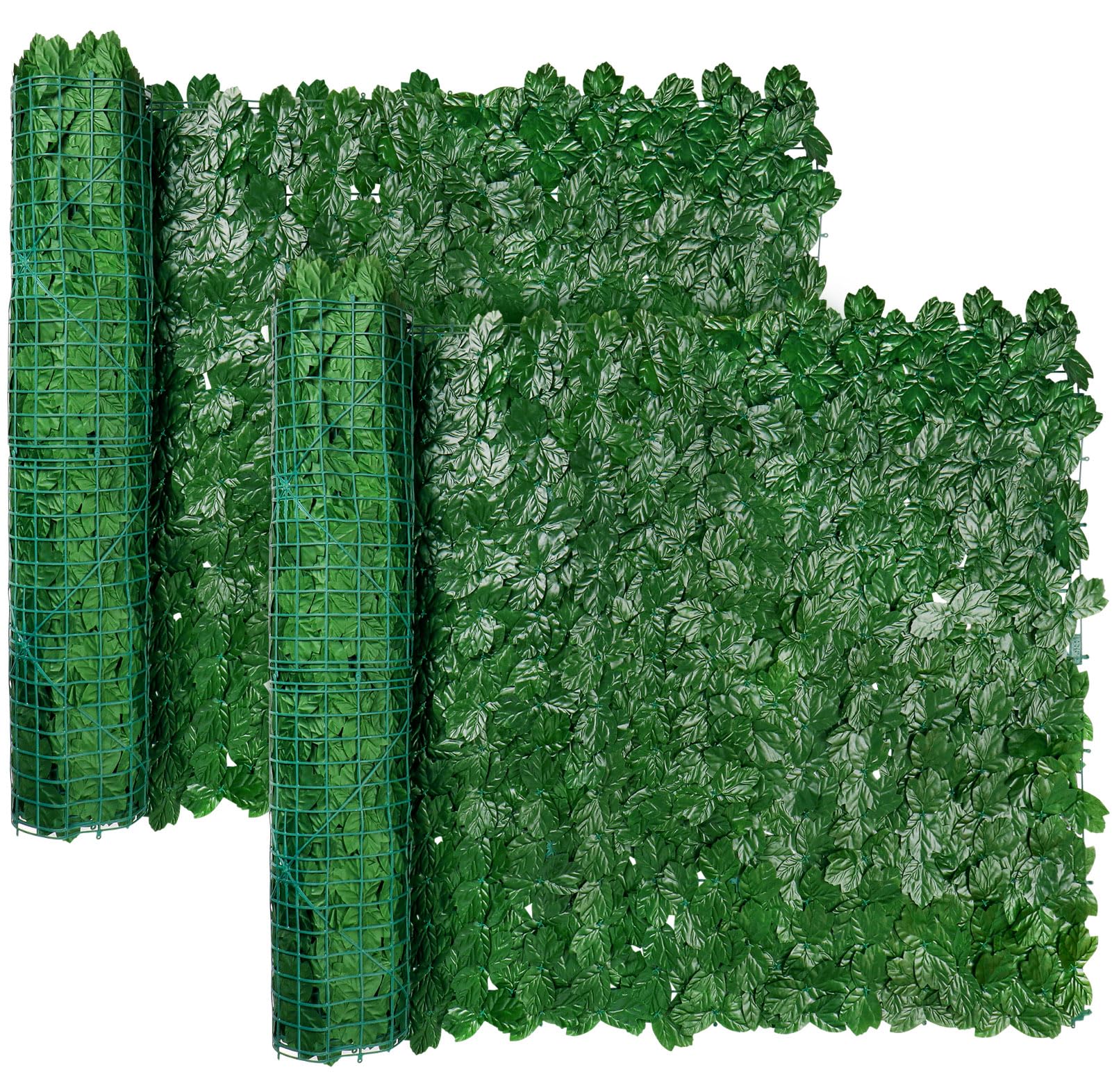 Photo 1 of iCover 2PK 39 * 98in Artificial Ivy Privacy Fence Screen Cover, Highly Dense Leaves Wtih Strengthened Joint Prevent Leaves Falling Off, Faux Hedge Panels Greenery Vines, Decorative Fence