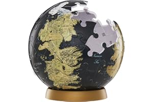 4D Cityscape Game of Thrones (GoT) 3D Westeros and Essos Globe Puzzle, 3-inch