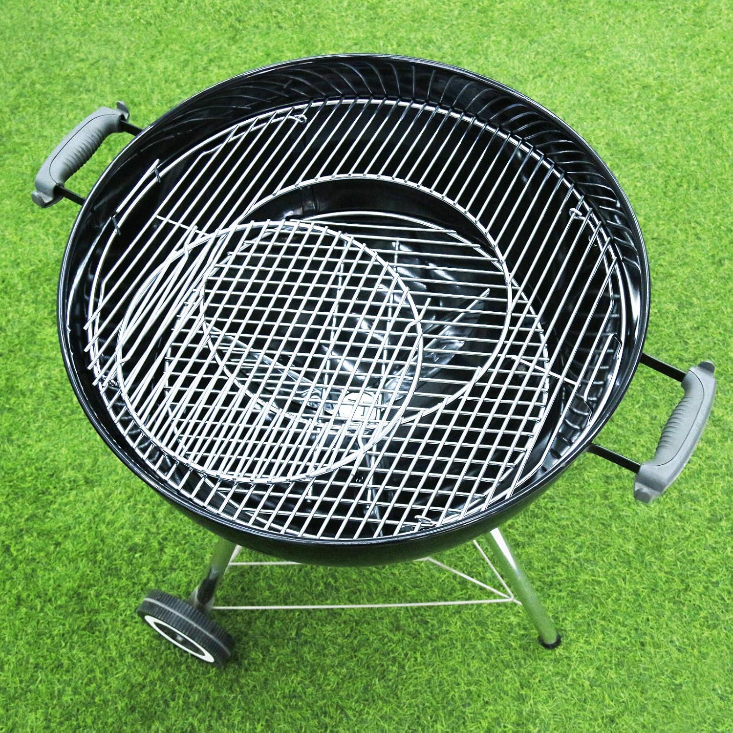 Denmay 8835 Cooking Grate, 7441 Charcoal Grate and 7444 Cleaning System Kit for Weber 57CM One-Touch Silver - Image 3