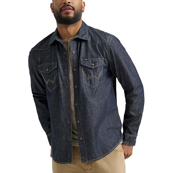 Chemise Wrangler 2XL Carreaux Manches Longues Snap Perle Western Vert