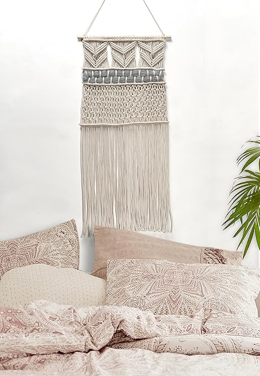 Tapiz De Macrame Decorativo Para Pared Hecho A Mano Tejido