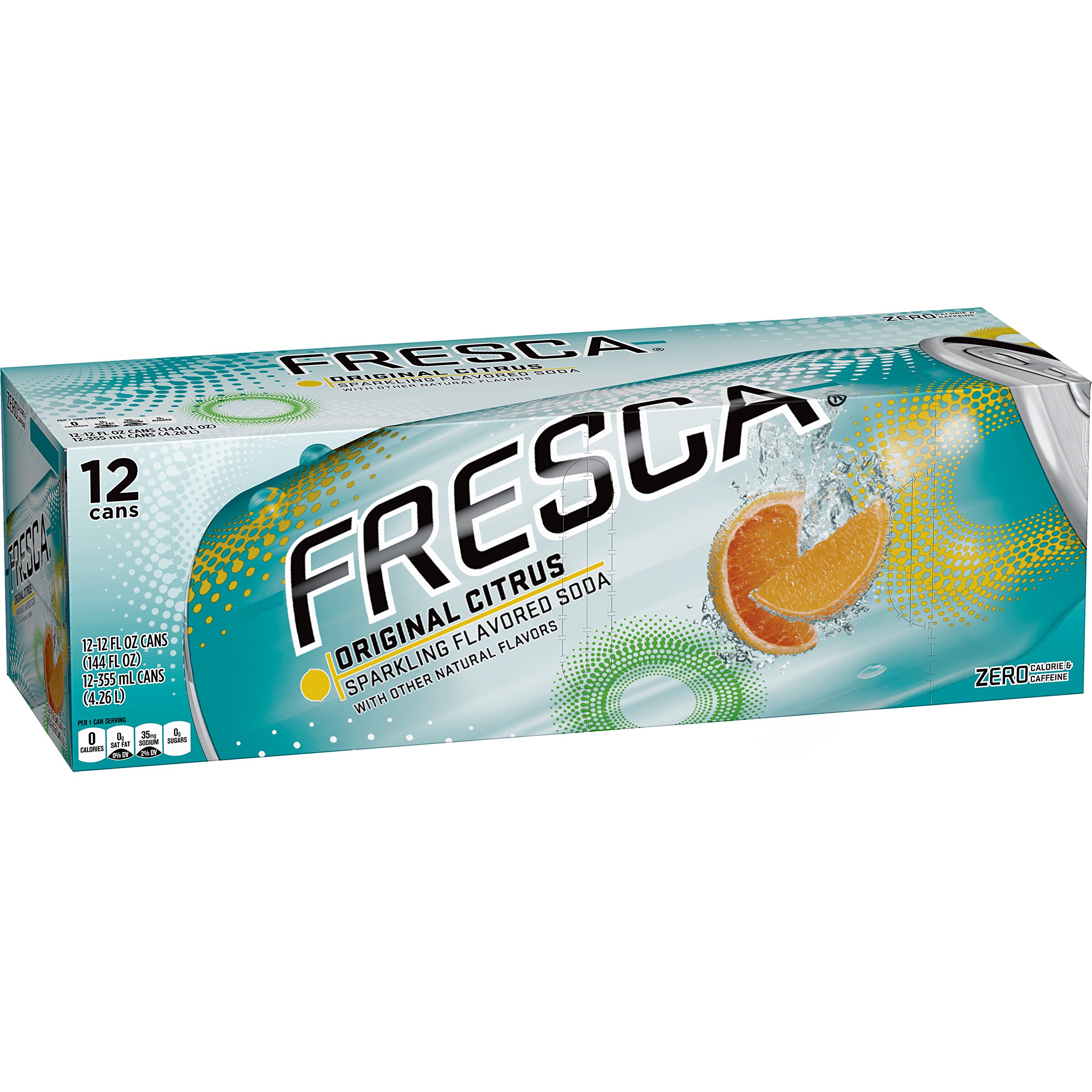 Fresca Peach Citrus Soda 12oz Cans (Pack of 12) Soda