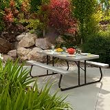 Lifetime 22119 6 ft Picnic Table Putty Brand Lifetime 6 ft Picnic Table view 2