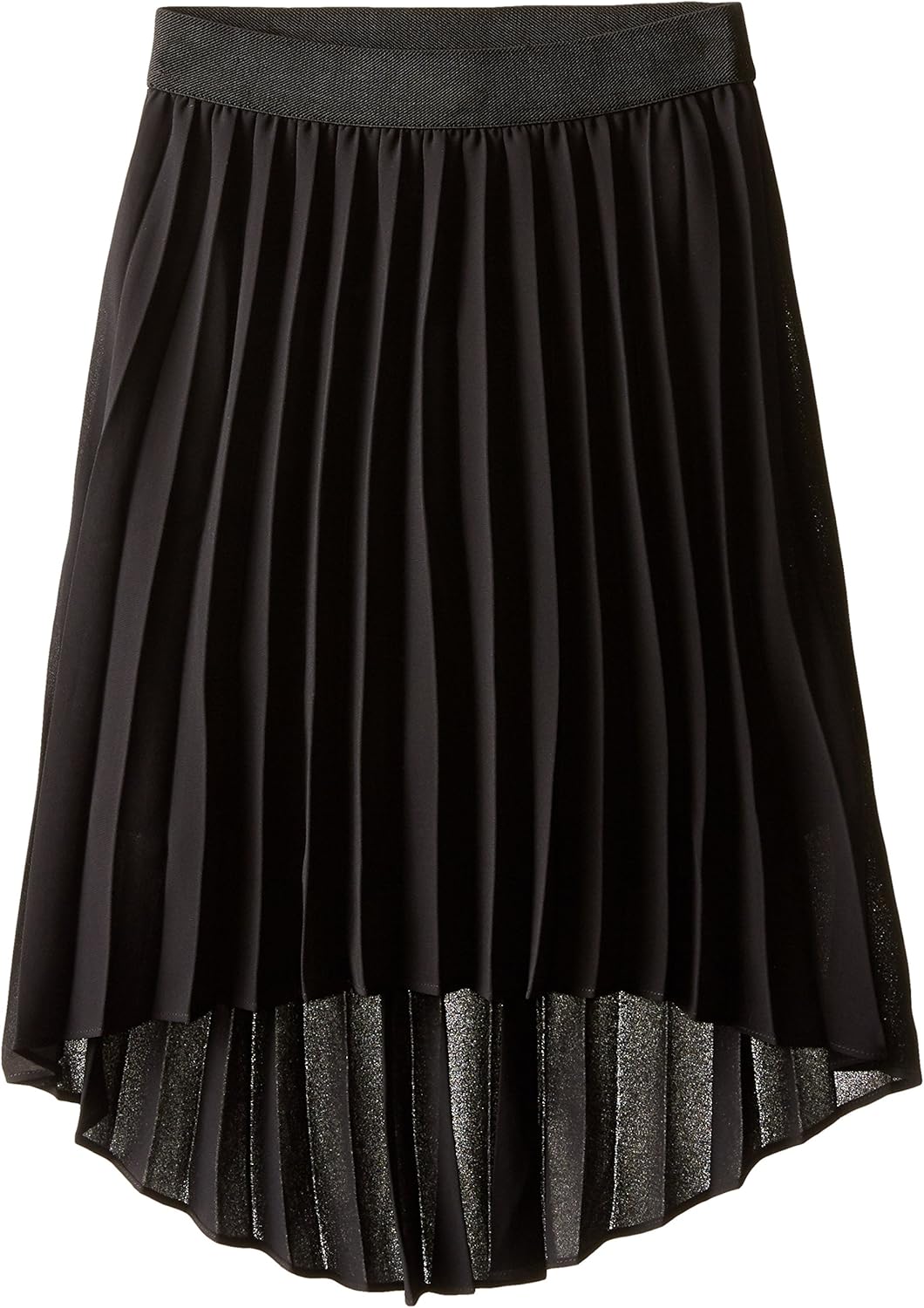 Amy Byer Girls' Picture Perfect High-Low Pleated Chiffon Skirt: Clothing