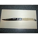 French Jean Dubost Laguiole Ivory Color Handle Steak Knives Set of 6