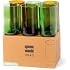 IWAS Upcycled Tall Drinking Glasses | 400 ML | 13.53 OZ | Set of 6 | Sustainable Water and Cocktail Glasses For Home | Enviro