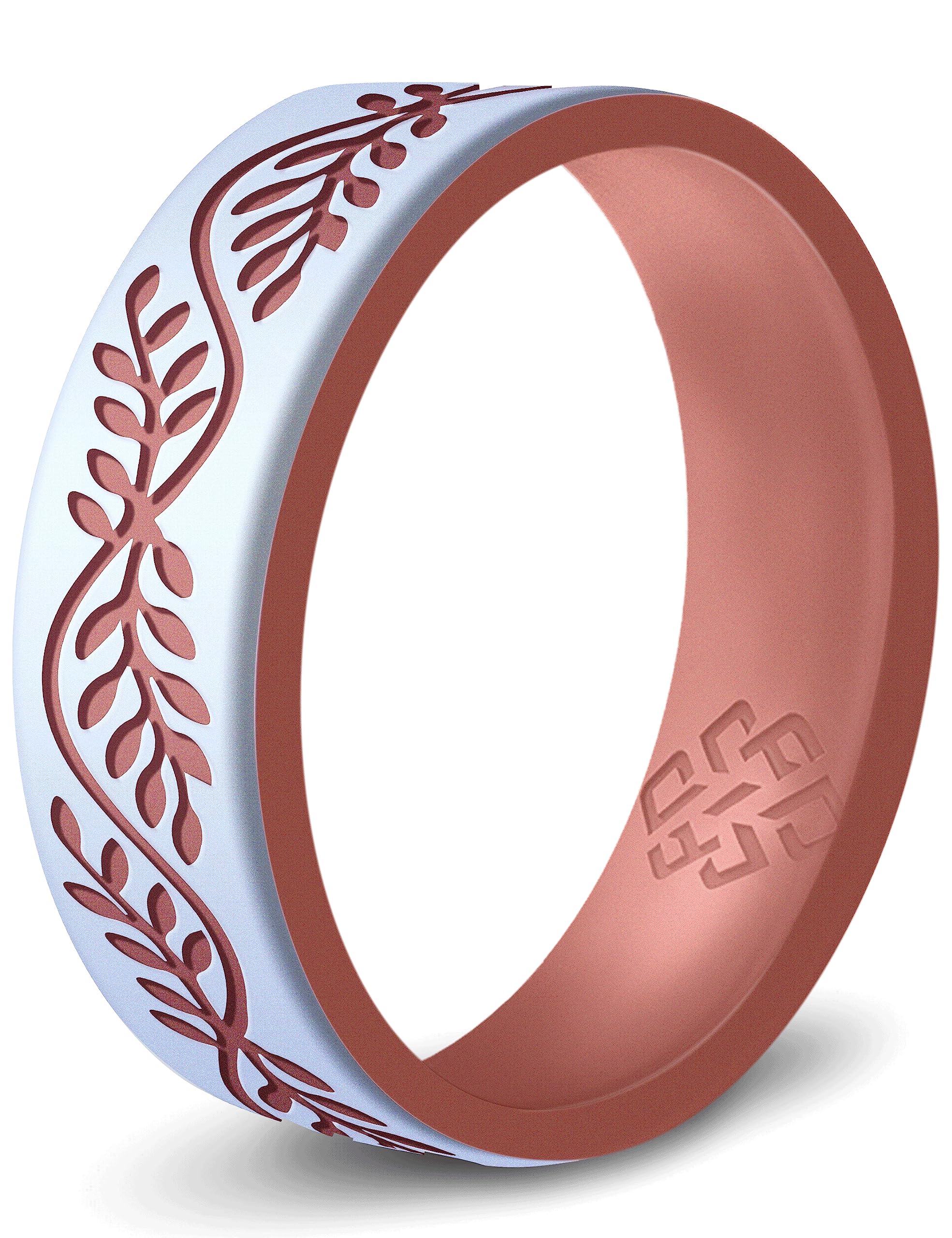 Knot Theory Laurel Silicone Ring in Pearl White