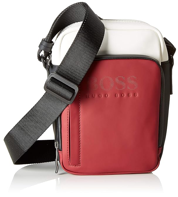 BOSS Herren Hyper T_ns Zip Small Schultertasche, Rot (Medium Red), 9.5x23x16.5 cm