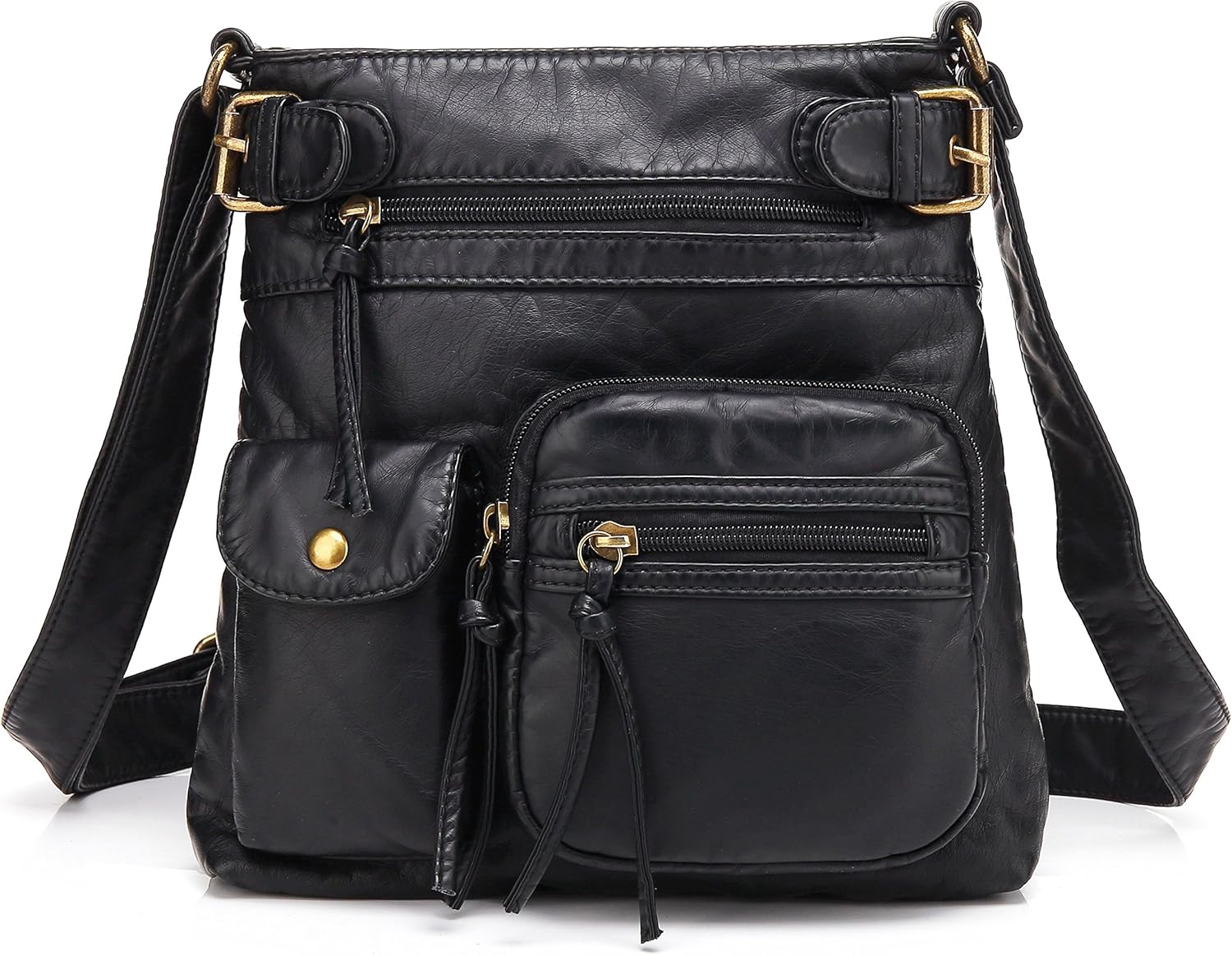 Scarleton Small Multi Pocket Crossbody Bag for Women, Ultra Soft ...