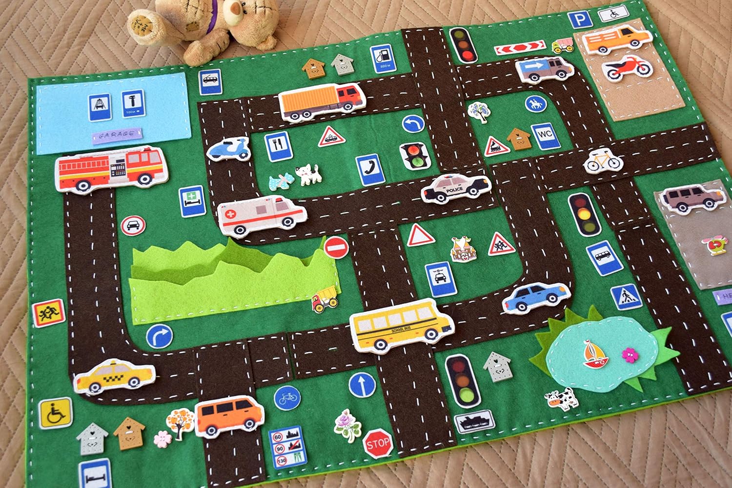 kids car track mat