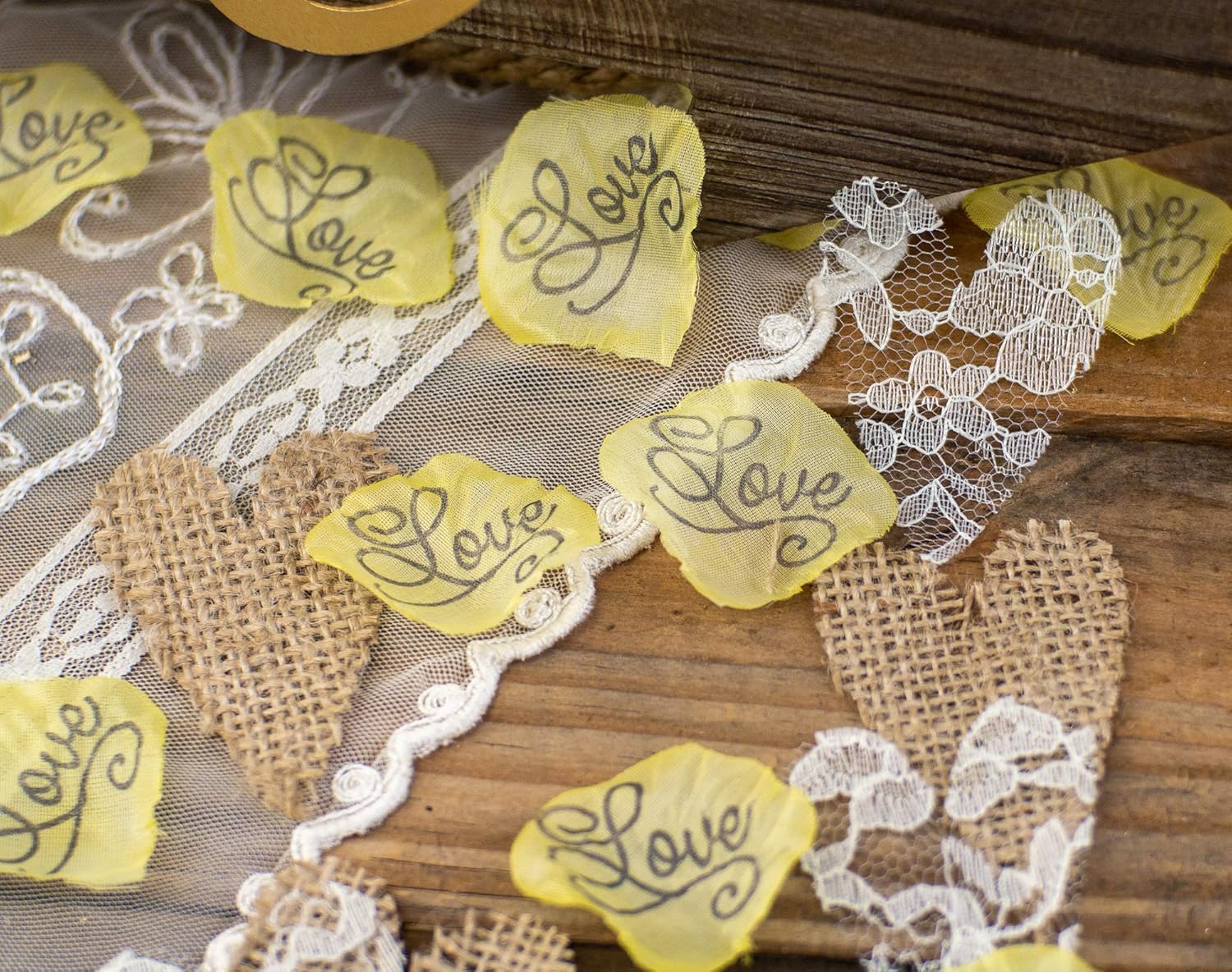 Amazon Com Rustic Wedding Centerpieces For Reception Tables Bridal Shower Decorations Rustic Theme Flower Petals For Wedding Burlap Wedding Decor Yellow Handmade